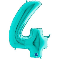 Г Цифра 4 (40"/102 см) Тиффани Tiffany 1шт в интернет магазине Праздникмастер