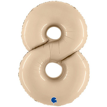 Г Цифра 8 (40"/102 см) Кремовый Cream Сатин 1шт