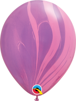 Q Шар (11"/28 см) Супер Агат Pink Violet Пастель 2цв 25шт Qualatex продажа в интернет - магазине ПраздникМастер