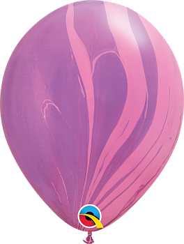 Q Шар (11"/28 см) Супер Агат Pink Violet Пастель 2цв 25шт