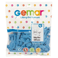 И Шар (5"/13 см) Нежно-голубой (72) Baby Blue Пастель 100шт продажа в интернет - магазине ПраздникМастер