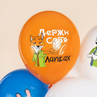 ДБ Шар (12''/30 см) Мистер Лис и Зайка Полицейский Ассорти Пастель 3цв 1ст 25шт ДОН БАЛЛОН продажа в интернет - магазине ПраздникМастер