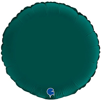 Г Круг (18"/46 см) Изумрудный Emerald Green Сатин 1шт