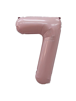 ПМ Цифра 7 (40''/102 см) Slim Пыльная роза 1шт