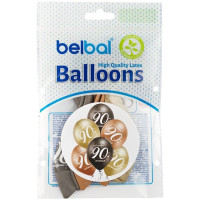 Б Шар (14"/36 см) Юбилей 90лет Ассорти Glossy Хром 2ст 6шт BELBAL продажа в интернет - магазине ПраздникМастер