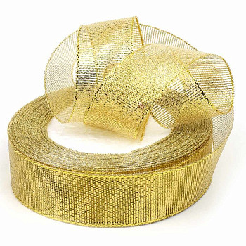 Лента парча Глиттер Золото 2,5смх22,85м 1шт