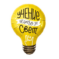 Р Фигура (28"/54х71 см) Лампочка Учение – свет! 1шт в интернет магазине Праздникмастер