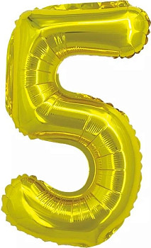 ПМ Цифра 5 (16''/41 см) Золото 1шт