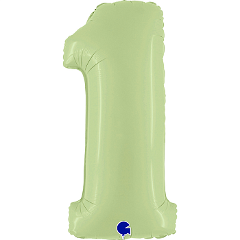 Г Цифра 1 (40''/102 см) Оливковый Olive Green Сатин 1шт