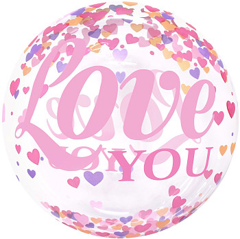 F Bubble Deco (20''/51 см) Множество сердец Love Прозрачный 1шт