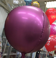 ПМ Сфера 3D (20"/51 см) Малиновый Сатин 1шт в интернет магазине Праздникмастер