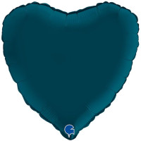 Г Сердце (18"/46 см) Индиго Petrol Blue Сатин 1шт в интернет магазине Праздникмастер