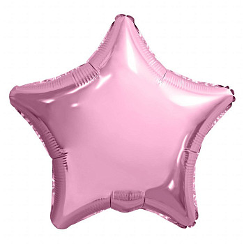 Р Звезда (18"/46 см) Нежно-Розовый Pink Пастель 1шт