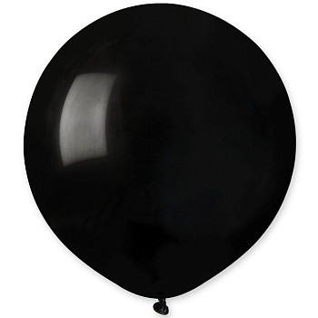 И Шар (19"/48 см) Черный (014) Black Пастель 25шт