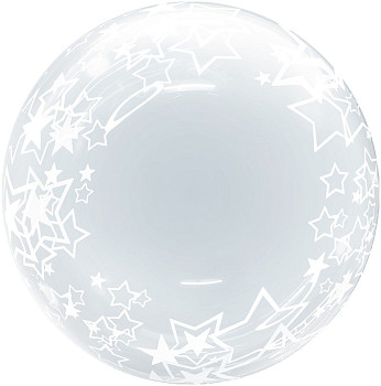 F Bubble Deco (20''/51 см) Звезды Прозрачный 1шт
