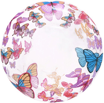 F Bubble Deco (20''/51 см) Бабочки Прозрачный 1шт