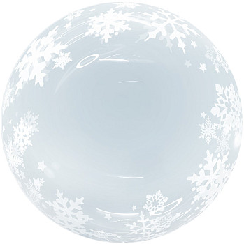 F Bubble Deco (20''/51 см) Снежинки Прозрачный 1шт