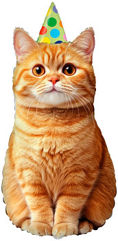 F Мини-фигура (17''/43 см) Котик в колпачке 1шт