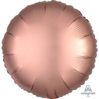 А Круг (18"/46 см) Розовая медь Rose Copper Сатин 1шт в интернет магазине Праздникмастер
