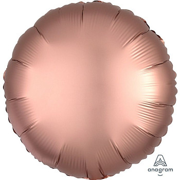 А Круг (18"/46 см) Розовая медь Rose Copper Сатин 1шт
