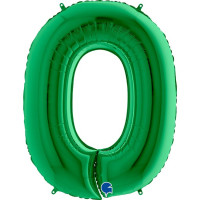 Г Цифра 0 (40''/102 см) Зеленый Green 1шт в интернет магазине Праздникмастер