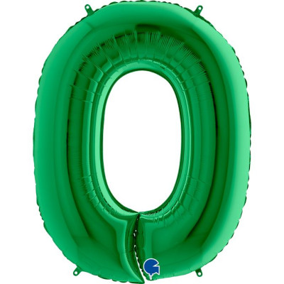 Г Цифра 0 (40''/102 см) Зеленый Green 1шт в интернет магазине Праздникмастер