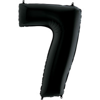 Г Цифра 7 (40"/102 см) Черный Black Пастель 1шт в интернет магазине Праздникмастер