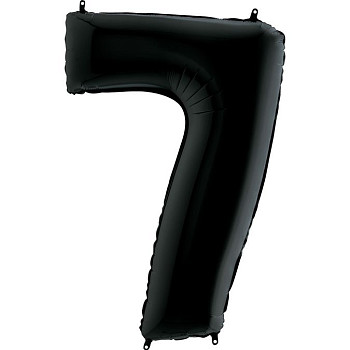 Г Цифра 7 (40"/102 см) Черный Black Пастель 1шт