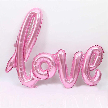 ПМ Надпись (38''/97 см) Love Розовый 1шт