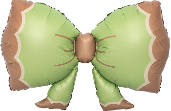 F Фигура (37''/94 см) Бант Зеленый Сатин 1шт