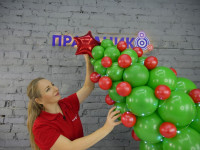 Набор из воздушных шаров для Нового Года Яркая Елка 1шт
