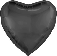 Р Сердце (19"/48 см) Графит 1шт в интернет магазине Праздникмастер