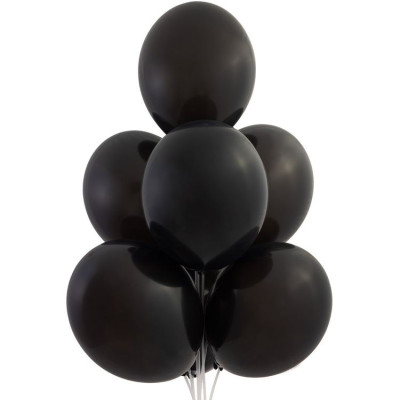 Б Шар (14"/36 см) Черный (025) Black Экстра Пастель 50шт продажа в интернет - магазине ПраздникМастер