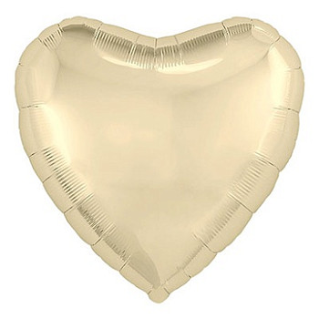Р Сердце (18"/46 см) Шампань Champagne Металлик 1шт