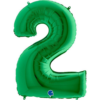 Г Цифра 2 (40''/102 см) Зеленый Green 1шт