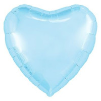 Р Сердце (18"/46 см) Голубой Blue Пастель 1шт в интернет магазине Праздникмастер