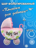 ПМ Мини-фигура (16''/41 см) Коляска для девочки с клапаном 1шт в интернет магазине Праздникмастер