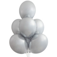 Б Шар (14"/36 см) Серебро (601) Silver Glossy Хром 50шт продажа в интернет - магазине ПраздникМастер