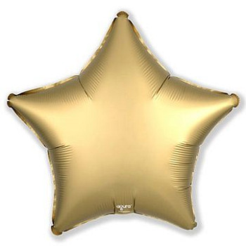 Р Звезда (18"/46 см) Золото Gold Сатин 1шт