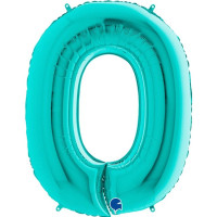 Г Цифра 0 (40"/102 см) Тиффани Tiffany 1шт в интернет магазине Праздникмастер