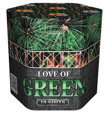 Батарея салютов Love of Green (1,2"/19) 30м 32с 3эфф 1шт