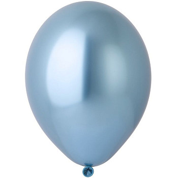 Б Шар (14"/36 см) Синий (605) Blue Glossy Хром 50шт
