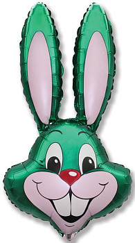 Ф Фигура (35''/89 см) Голова Заяц Зеленый 1шт