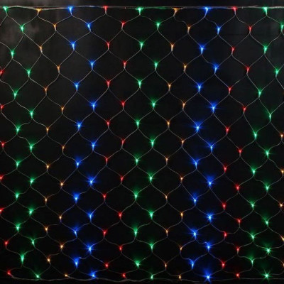 Гирлянда Сетка прозрачная нить 1,5х1,5м 96Led 8 режимов 1шт