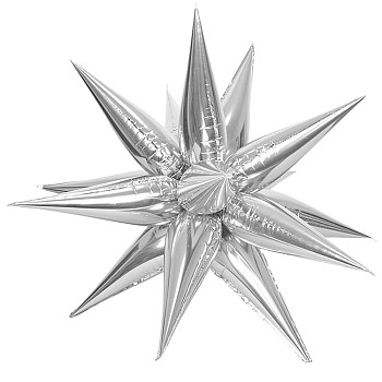 ВЗ Звезда (50''/127 см) 3D Составная Серебро Silver 1шт