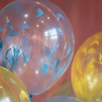 М Шар (12"/30 см) Перья Ассорти Кристалл 4ст 25шт Globos Payaso продажа в интернет - магазине ПраздникМастер