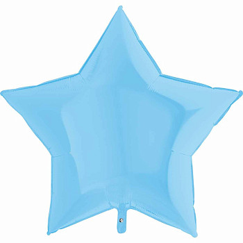 Г Звезда (36"/91 см) Голубой Matte Blue Пастель 1шт