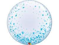 П Bubble Deco (24"/60 см) Конфетти голубое 1шт