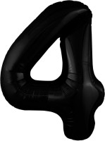 Р Цифра 4 (40"/102 см) Slim Черный 1шт в интернет магазине Праздникмастер