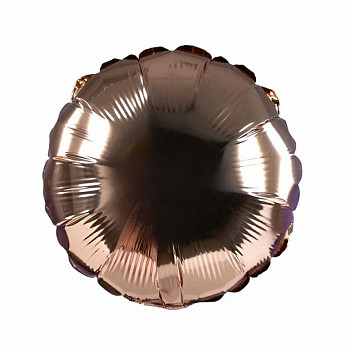 ПМ Мини-круг (9''/23 см) Розовое золото Rose Gold Металлик 1шт
